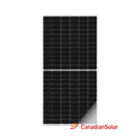 پنل خورشیدی 690 وات با تکنولوژی TOPCONبه صورت دو وجهی(Bifacial) از برند Canadian